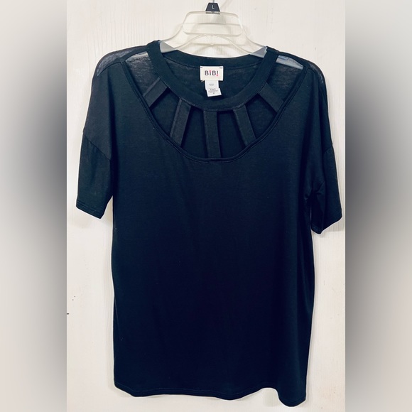 BiBi black scoop caged top size medium - Picture 2 of 4